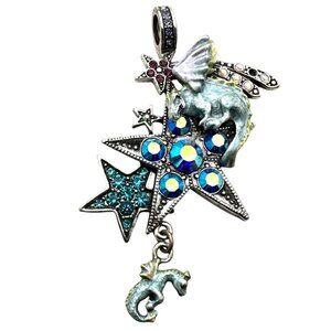 Kirks Folly Womens Crystal Magnetic Enhancer Pendant Dragon Star